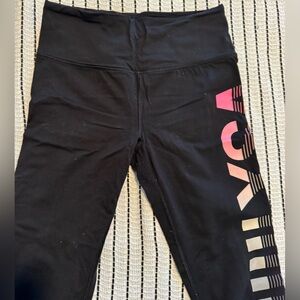 Women's Black and Pink Leggings